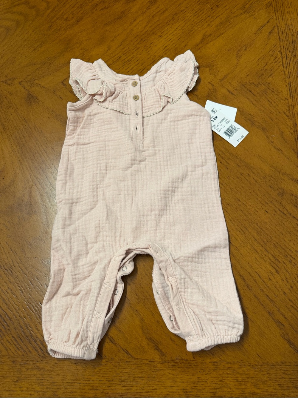 Grayson Mini Light Pink Ruffle Baby Romper